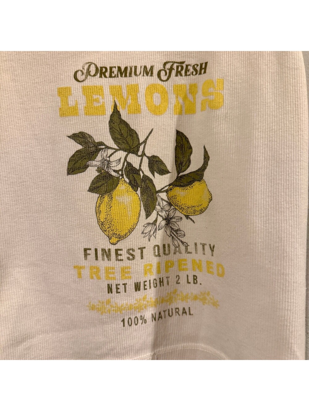 Future State "Premium Fresh Lemons" Ribbed Ringer Tank Top - Size Small - Picture 7 of 7